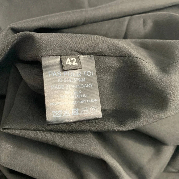 Dodo Bar Or Kathy Lurex Metallic Floral Tiered A-Line Skirt Silver Size US 4/6 - Picture 11 of 12